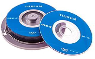 Diameter of mini DVD is 8 cm. It is 12 cm for standard DVD. Image from sony.com